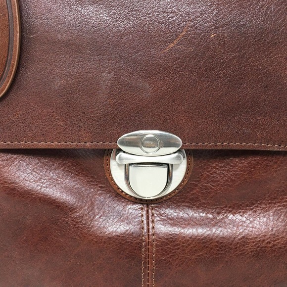 Wilsons Leather New York Rugged Portfolio Briefcase, OS - Brown - Picture 6 of 11